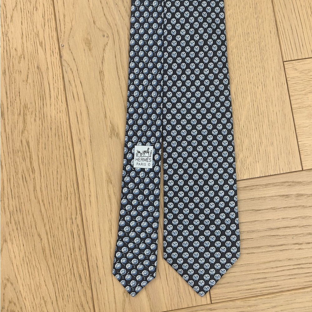 Blue Hermes tie
